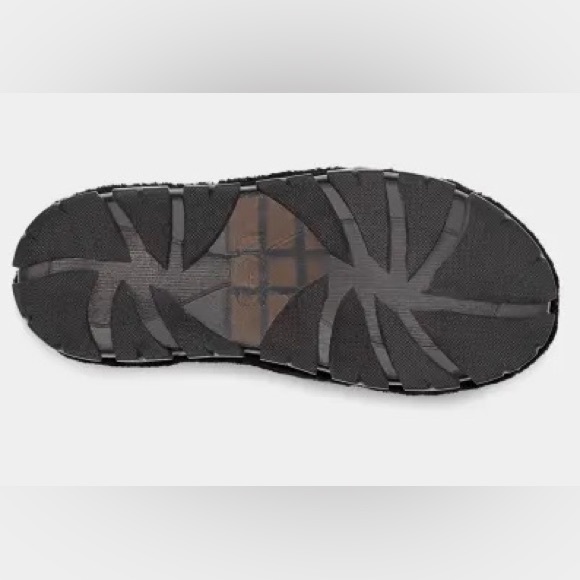 NWT UGG Women’s Fuzzita Clear Black Shearling Sandal Size 7 - Picture 6 of 12